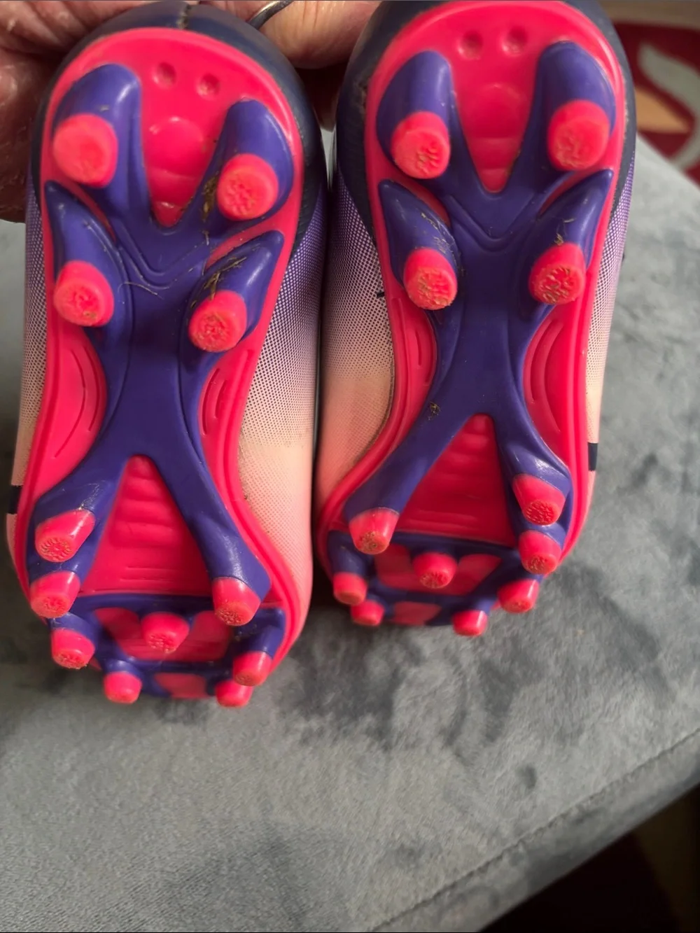 Soccer Cleats, Carter's Kids Navy and Pink. Great condition